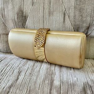 RODO Vintage Hard Dressy Clutch w Chain Strap NWT